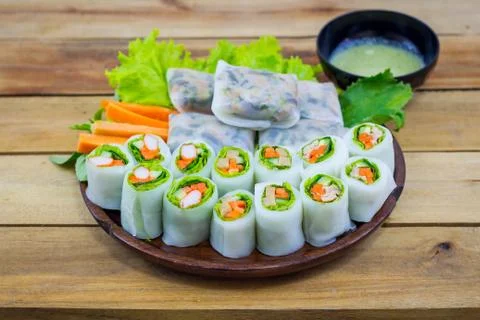 Salad roll Fotos Stock