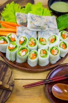 Salad roll 스톡 사진