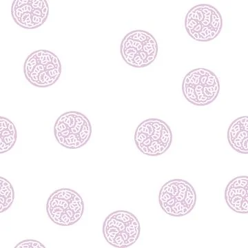 Salad salmon glyph seamless pattern 库存插图