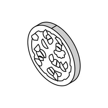 Salad salmon isometric icon vector illustration イラスト素材