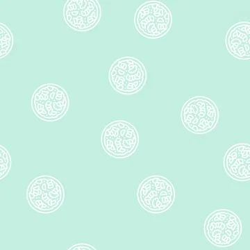 Salad salmon line seamless pattern イラスト素材