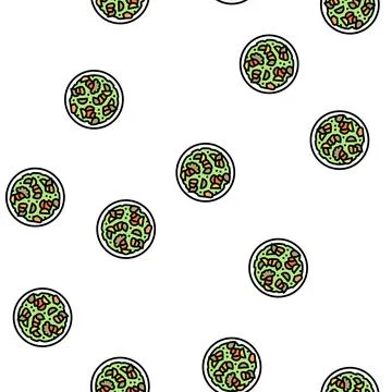 Salad salmon vector seamless pattern 库存插图