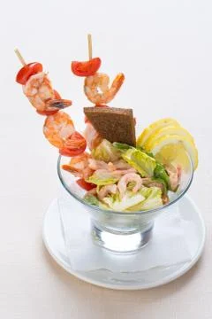Salad from seafood Foto stock