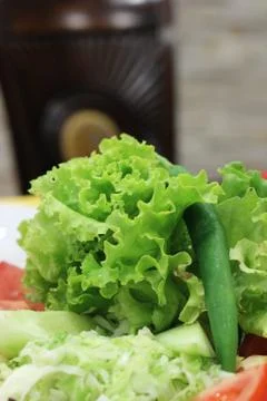 Salad is serve Stock Photos