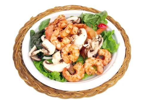 Salad with shrimp Stock Photos