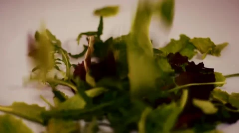 Salad slow motion professional light Stock Footage 62993350