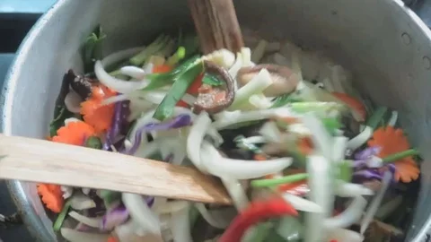 Salad with spices Stock Footage 70372126