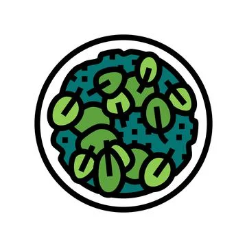 Salad with spinach color icon vector illustration Stock Illustration