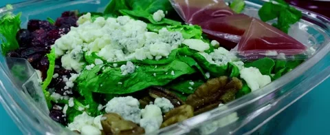Salad & Spinach Stock Footage