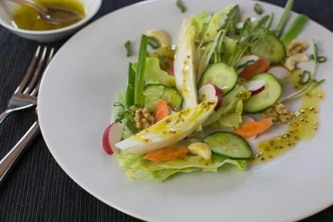 Salad of spring vegetables Stock Photos