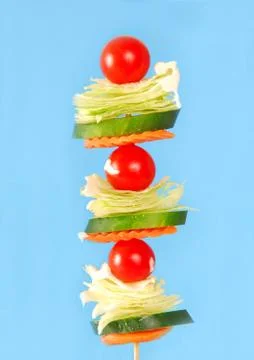 Salad on a stick Stock Photos