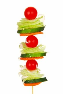 Salad on a stick Stock Photos