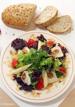 Salad on table Stock Photos
