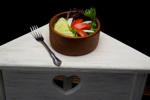 Salad on table Fotos Stock