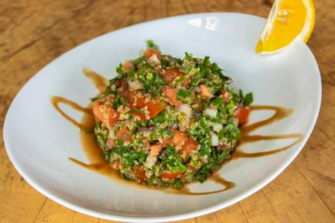 Salad Tabule. Arabic salad. Stock Photos