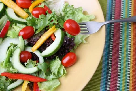 Salad with tomato Stock Photos