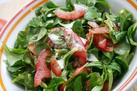 Salad with tomato Stock Photos