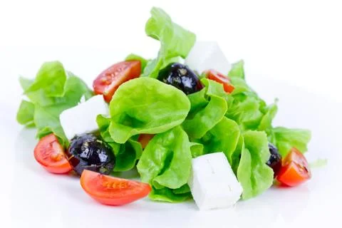 Salad with tomatoes an feta Stock Photos