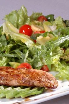 Salad with tomatoes Stock Photos