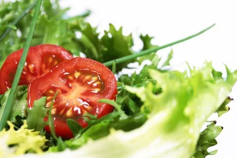 Salad with tomatoes Stock Photos