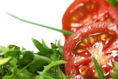 Salad with tomatoes Stock Photos