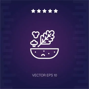 Salad vector icon Stock Illustration