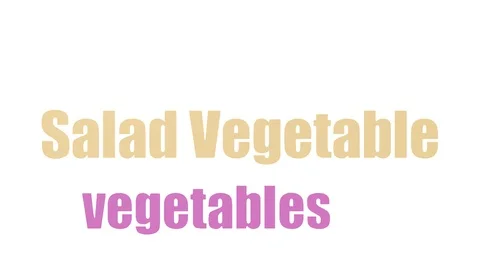 Salad Vegetable Animated Tag Cloud Isolated On White Stock Footage 103669563