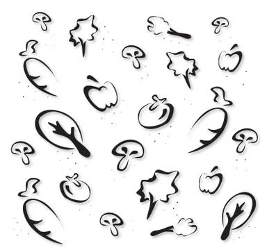 Salad vegetable design background Stock Illustration