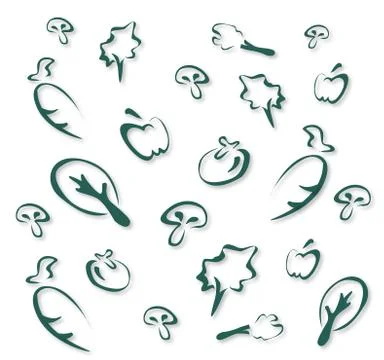 Salad vegetable design background Stock Illustration