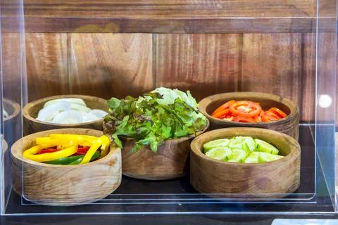 Salad vegetables in a cup Stock Photos