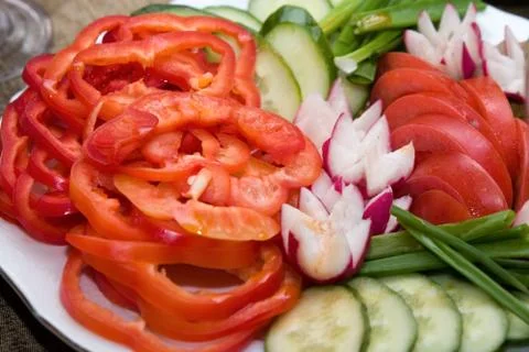 Salad from vegetables 스톡 사진