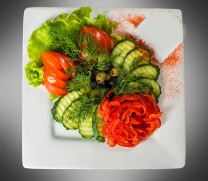 Salad with vegetables Stock Photos