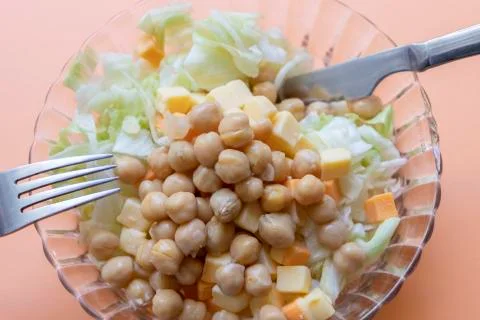 Salad with vegetables Stockfoto's