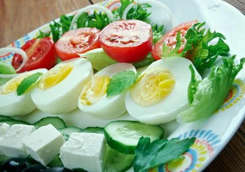 Salade composee du soleil Fotos Stock