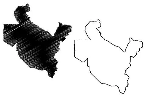 Saladin Governorate map vector.... Illustrazione stock