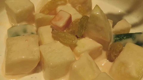 Salads made from fruit Stock Footage 70542176