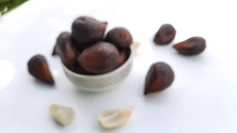 Salak fruit on a blurred white background 02 Stock Photos