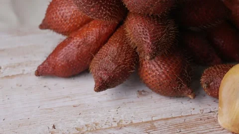 Salak fruit or snake fruit - exotic fruits. Stock Footage 311577661