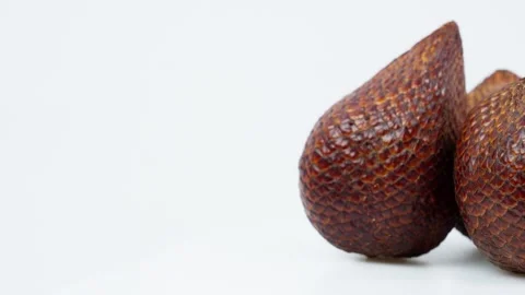 Salak Snake Fruit with White Copy Space for Presentation Video stock 325383349