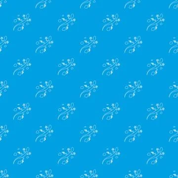 Salamander pattern vector seamless blue Stock Illustration
