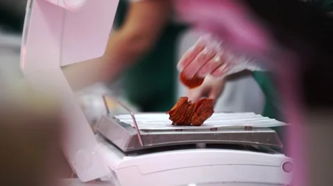 Salami buying Stock Footage 53195586