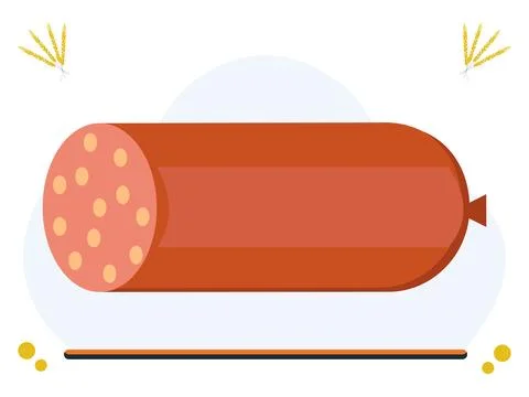 Salami Concept Illustration Stock Illustration