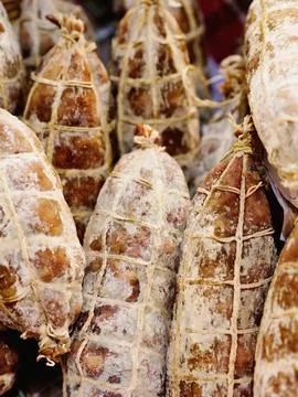 Salami loaf Stock Photos