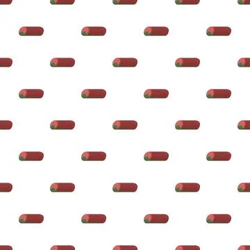 Salami meat sausage seamless pattern background Stock Illustration