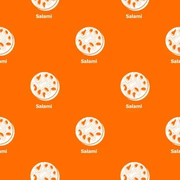 Salami pattern orange Stock Illustration