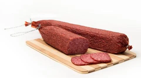 Salami  rectangular shape Stock Photos