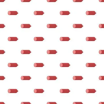 Salami sausage meat pattern seamless food background Illustrazione stock
