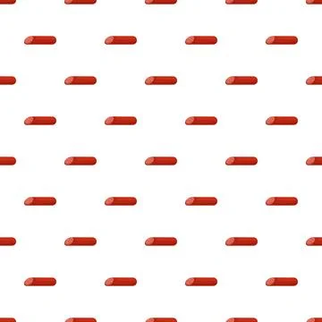 Salami sausage meat seamless pattern repeating background Illustrazione stock
