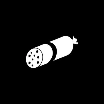 Salami solid icon, food drink elements 스톡 일러스트