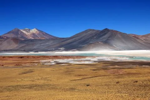Salar Aguas Calientes, Atacama desert, Chile Stock Photos
